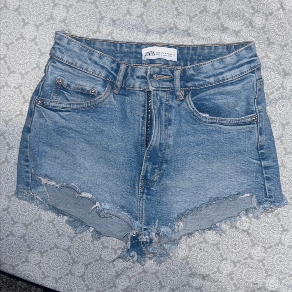 Zara Denim Hi-rise Shorties